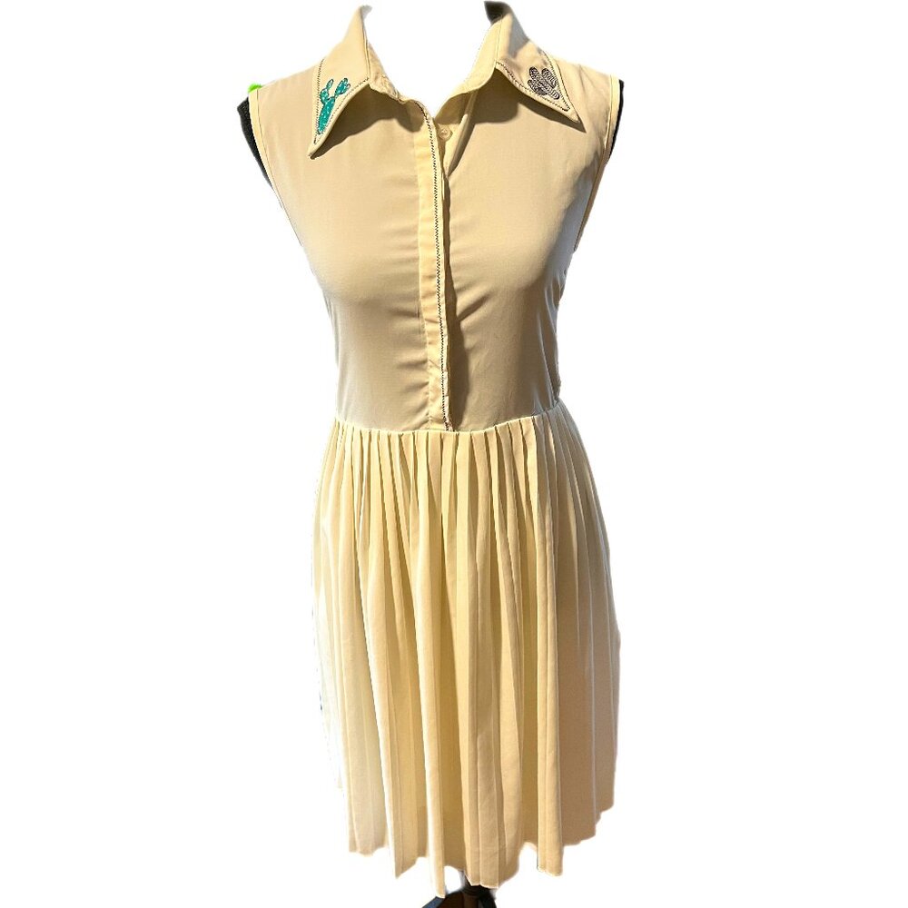 Sister Jane fit and flare dress with cactus collar